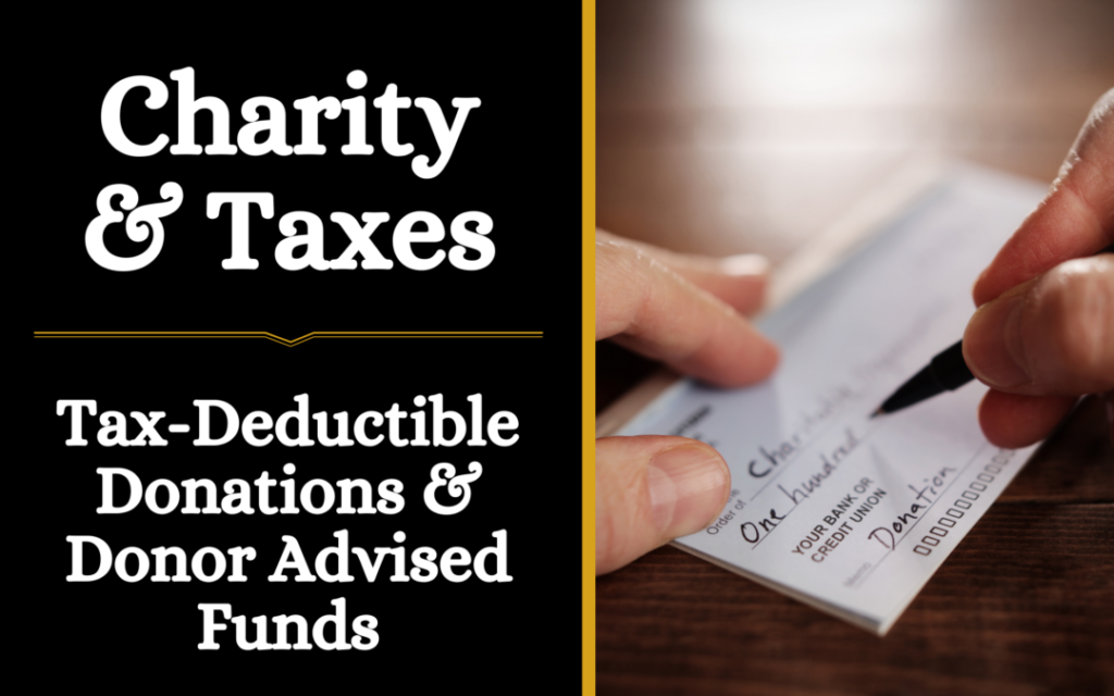 charitable donation taxes reduction